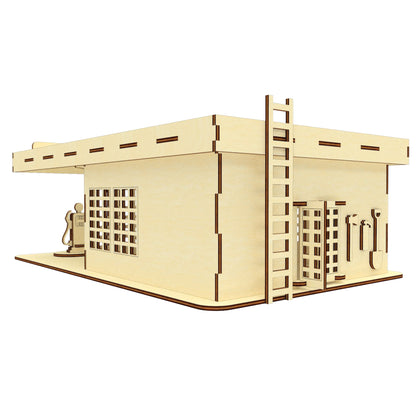 Old style gas station