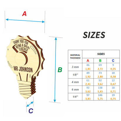 Lamp - gift card for teacher