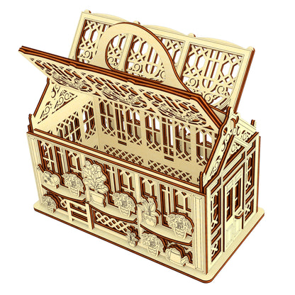 "Greenhouse" Box for sweets, Easter candy box