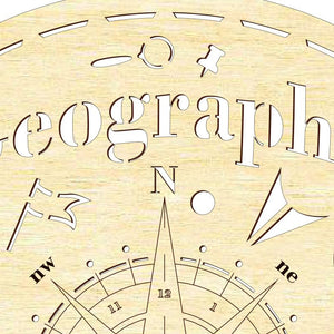 Clock face "Geography"