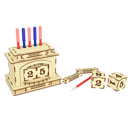 Perpetual calendar & Pen holder Fireplace