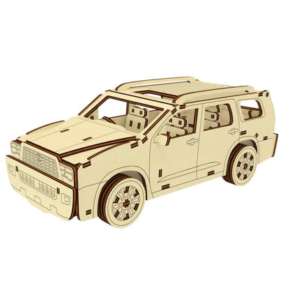 Laser Cut Car with Moving Wheels