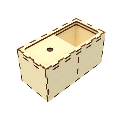 Box with a slide lid