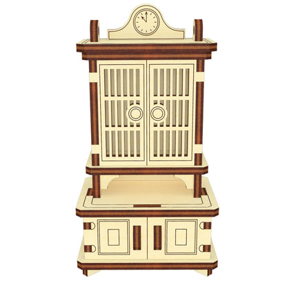 Cupboard Doll furniture with holes for fastening