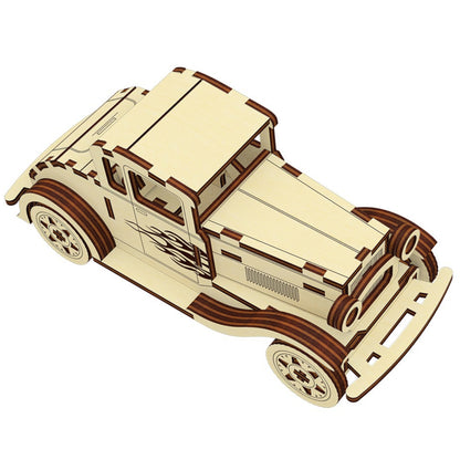 Old Car Miniature with Moving wheels