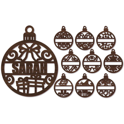 Name Christmas ornaments