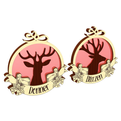 Reindeer Christmas ornaments - Set of 9