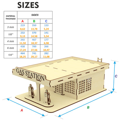 Old style gas station