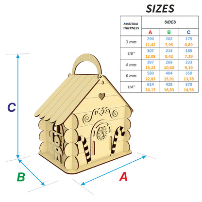 Gingerbread House Box for sweets
