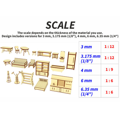 Dollhouse furniture set
