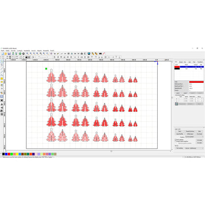Patterned Christmas trees