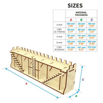 Long wall of the Castle