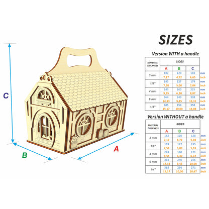 "House" Box for sweets, Easter candy box