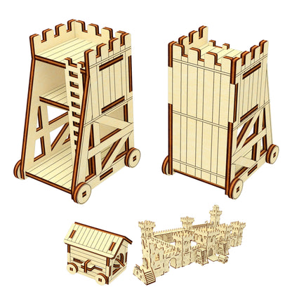 Siege weapons (Siege tower & ram) of the Castle Set