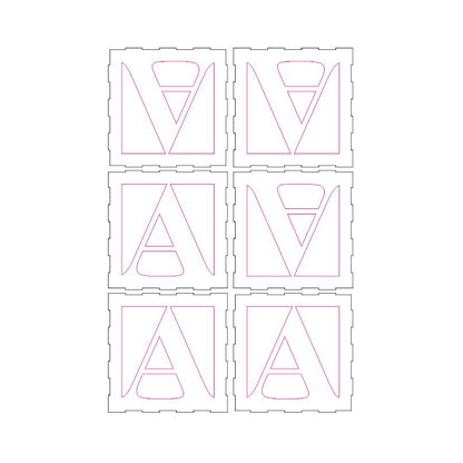 Alphabet cube letters