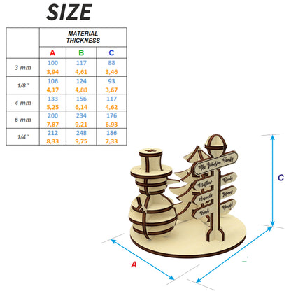 North pole Family Sign