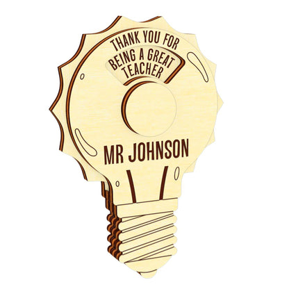 Lamp - gift card for teacher