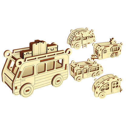 Camper ornaments - Set of 5