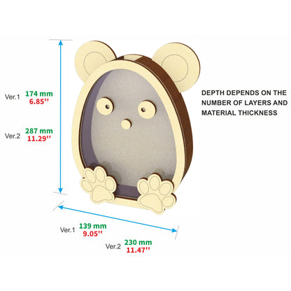 Animal boxes for chocolate eggs