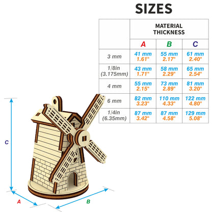 Small Mill Christmas Ornament
