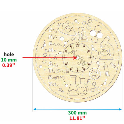Clock face "Chemistry"