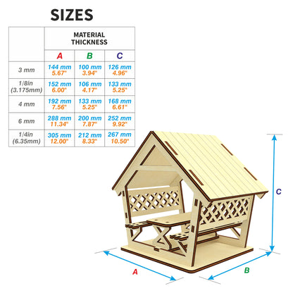 Alcove with Christmas trees
