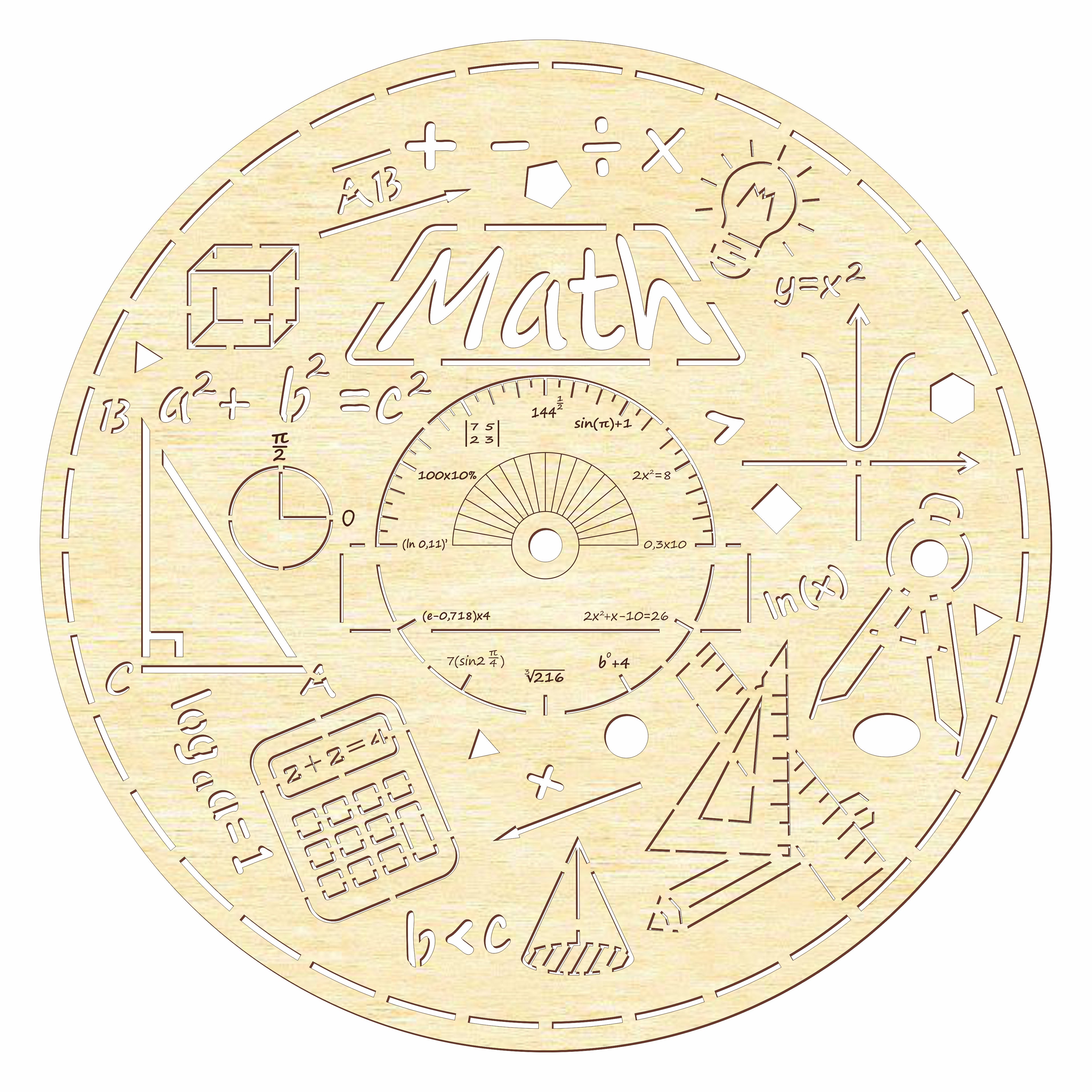 Math O Clock Vector Clock face