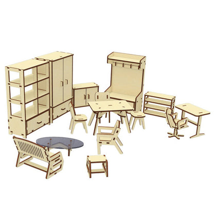 Doll furniture set