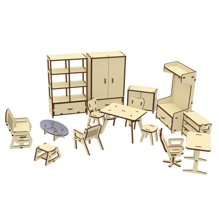 Doll furniture set