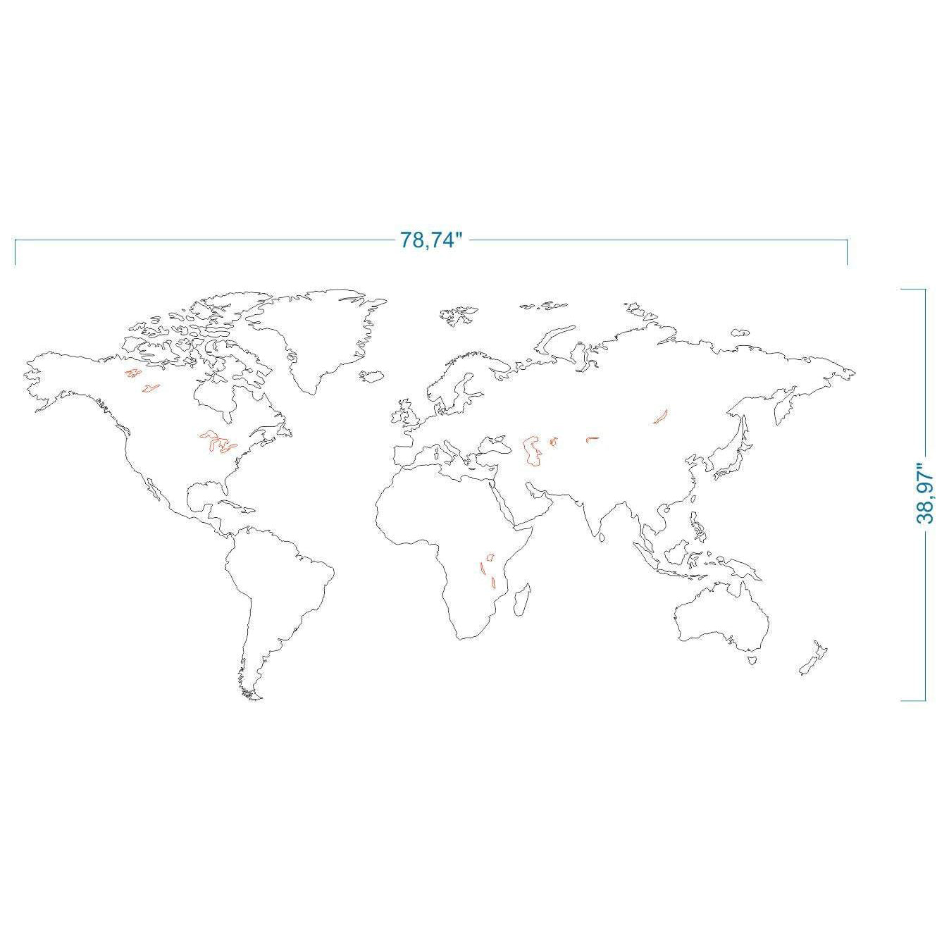 World Map for Wall
