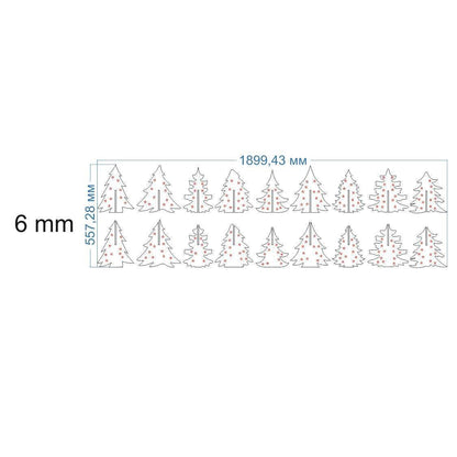 Set of 18 Christmas trees