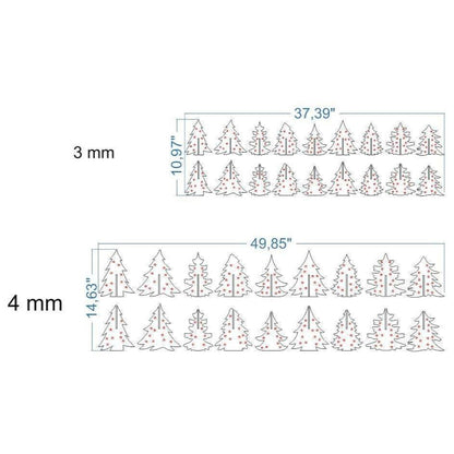 Set of 18 Christmas trees