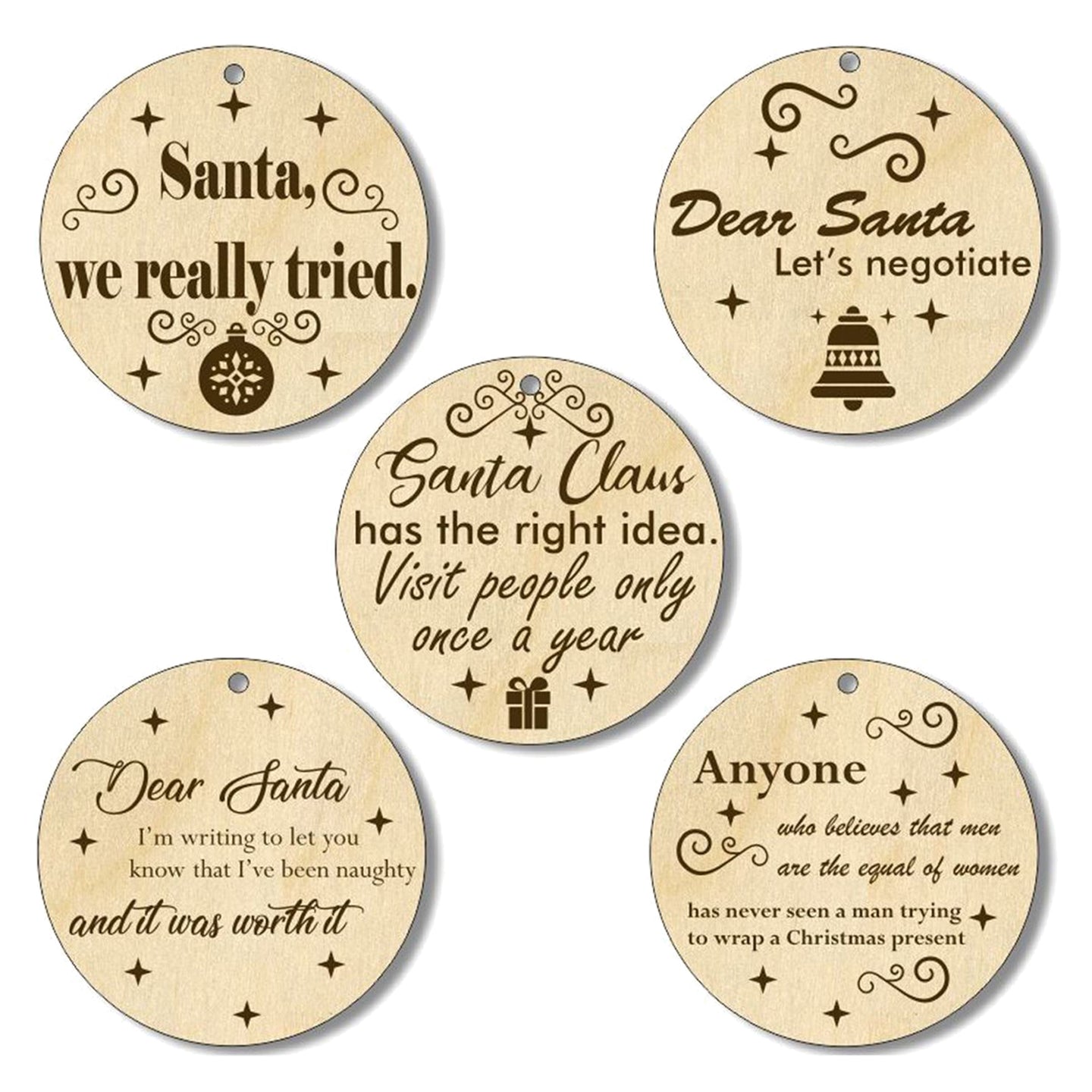 Christmas toys with quotes