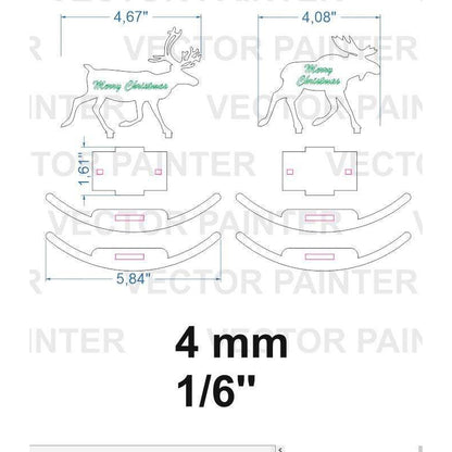 Toys of deer and elk for Christmas