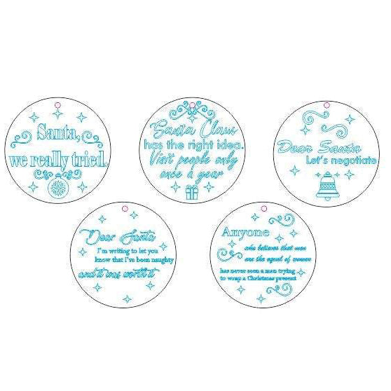 Christmas toys with quotes
