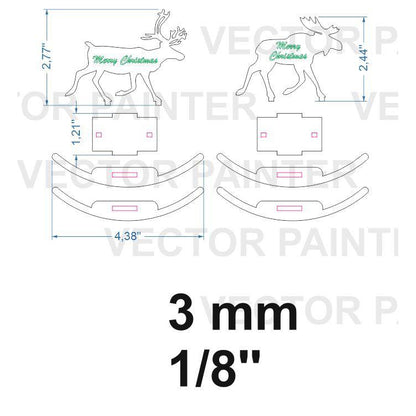 Toys of deer and elk for Christmas