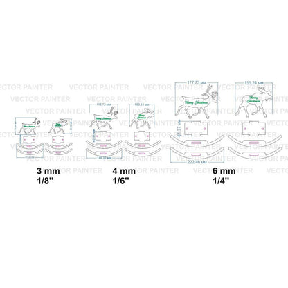 Toys of deer and elk for Christmas