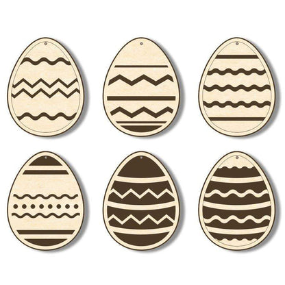 Set of 12 flat Easter eggs