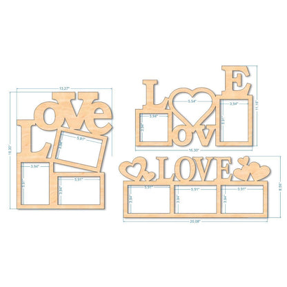 Set of 3 photo frames