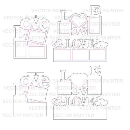 Set of 3 photo frames