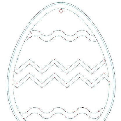 Set of 12 flat Easter eggs