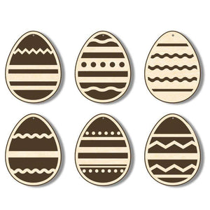 Set of 12 flat Easter eggs