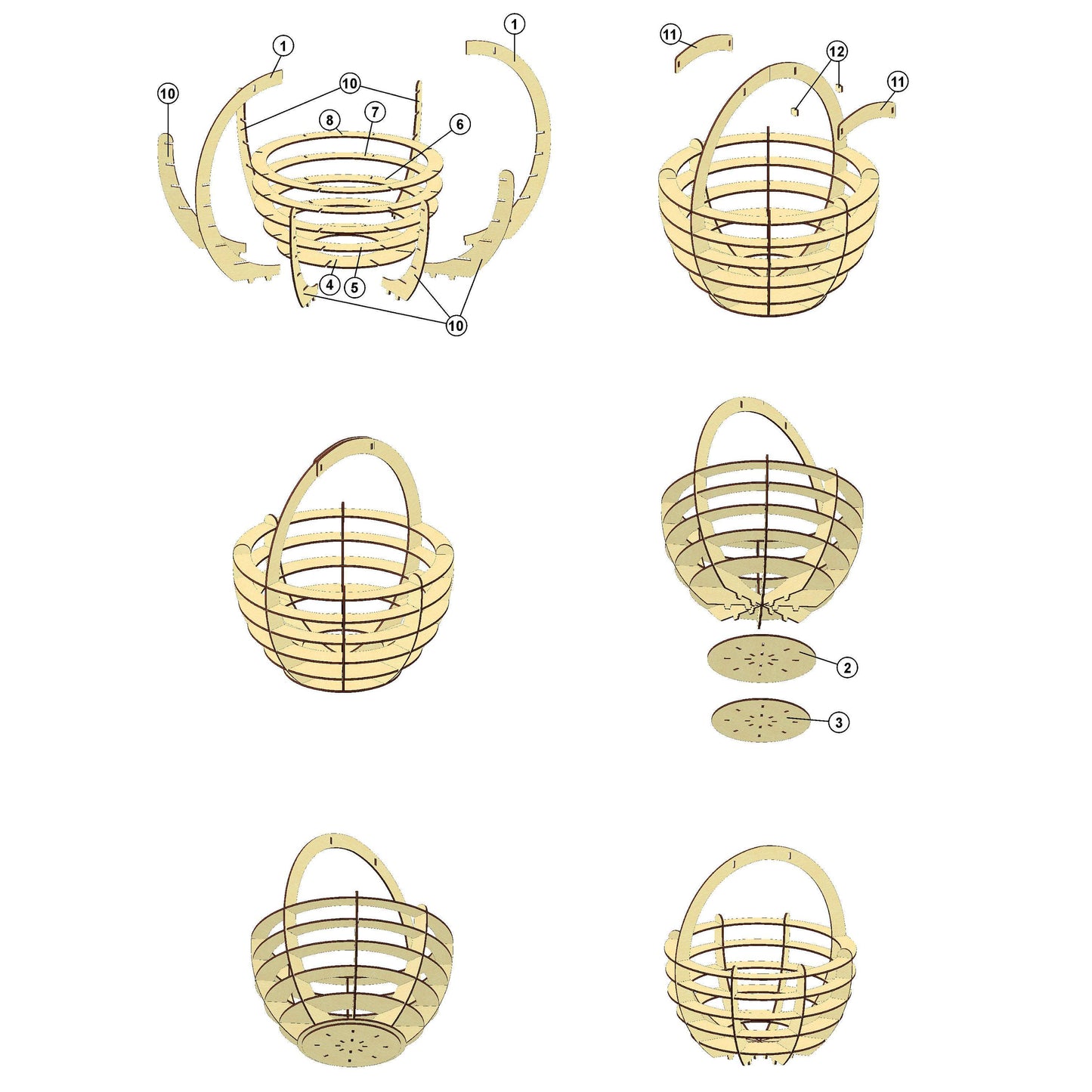 Easter round basket