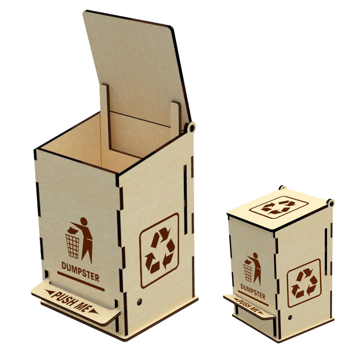 Dumpster wooden box