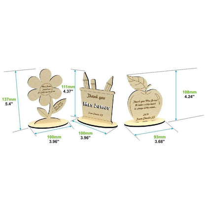 Set of 3 Greeting cards for teachers