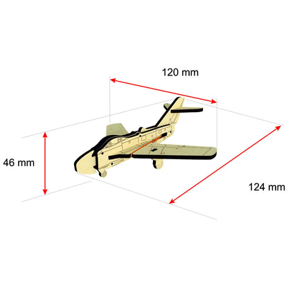 Airplane with shutting arrow mechanism