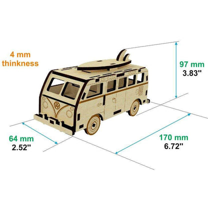 Camper Car Miniature Model