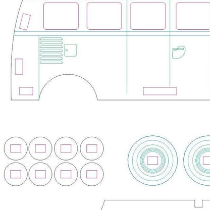 Camper Car Miniature Model