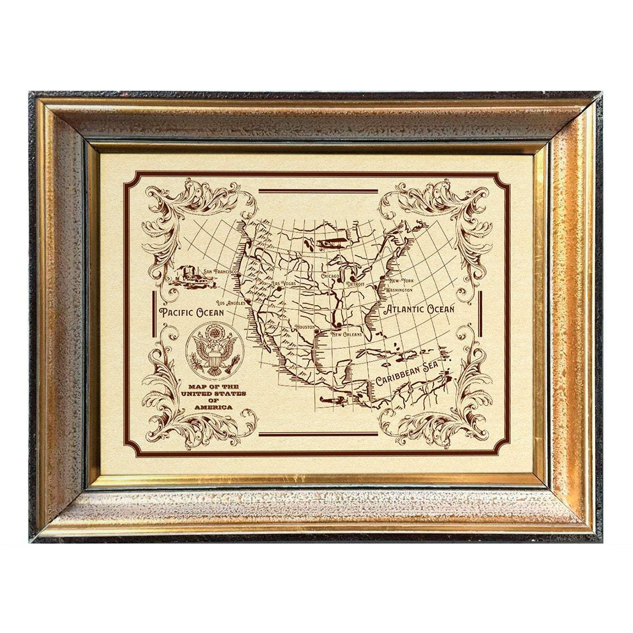 Vintage USA Map