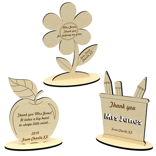 Set of 3 Greeting cards for teachers